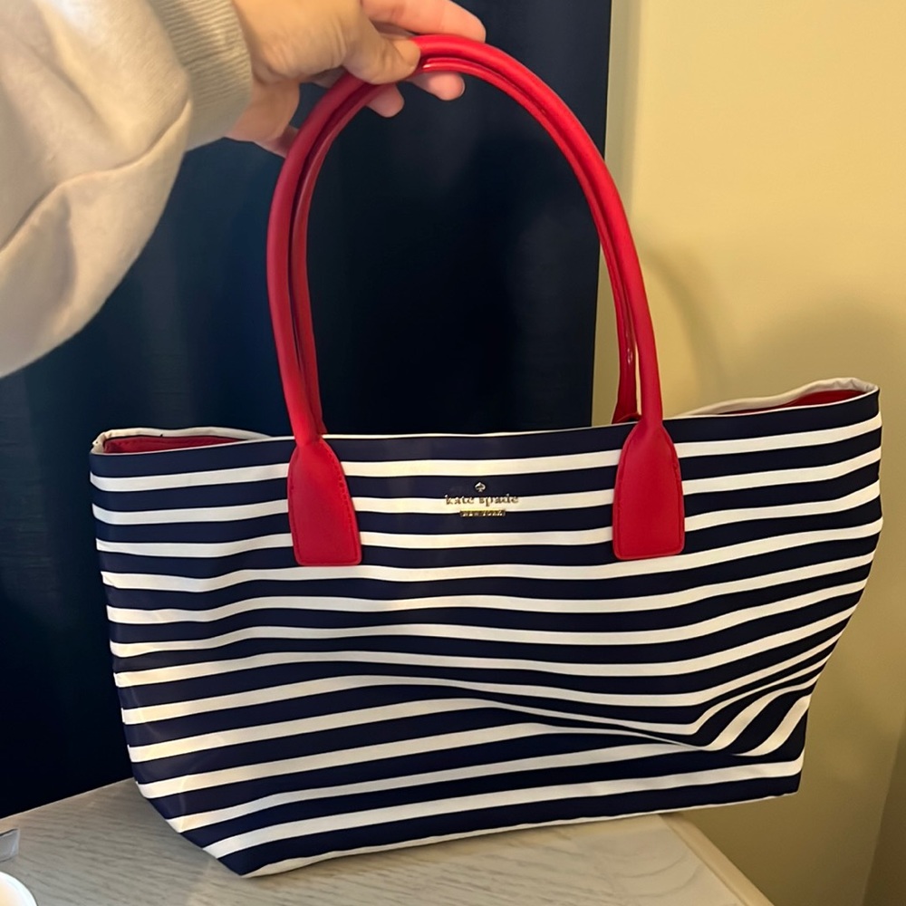 Kate spade purse, blue white and red